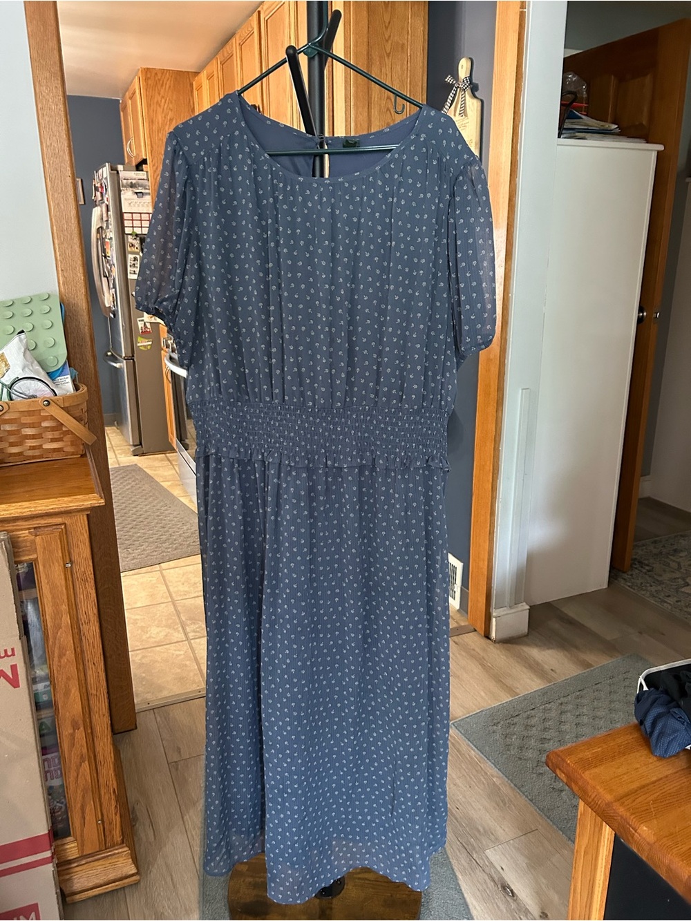 wild fable Navy Blue Polka Dot Maxi Dress